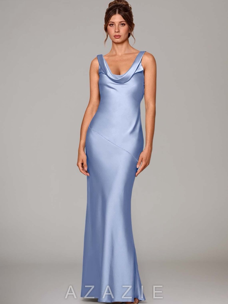 Azazie Rylina Stretch Satin - Ice